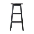 Artiss Bar Stools x2 Round Wooden Chairs Black