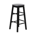 Artiss Bar Stools x2 Round Wooden Chairs Black