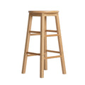 Artiss 2x Wooden Bar Stools Round Seat Natural Chair