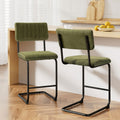 Artiss 2x Bar Stools Velvet Green Chairs Kitchen Counter