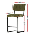 Artiss 2x Bar Stools Velvet Green Chairs Kitchen Counter