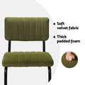 Artiss 2x Bar Stools Velvet Green Chairs Kitchen Counter
