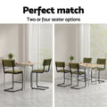 Artiss 2x Bar Stools Velvet Green Chairs Kitchen Counter