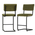 Artiss 2x Bar Stools Velvet Green Chairs Kitchen Counter