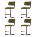 Artiss 4x Bar Stools Velvet Chairs Green
