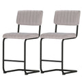 Artiss 2x Bar Stools Velvet Chairs Kitchen Seat