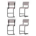 Artiss 4x Bar Stools Velvet Grey Chairs Kitchen
