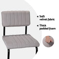 Artiss 4x Bar Stools Velvet Grey Chairs Kitchen