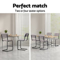 Artiss 4x Bar Stools Velvet Grey Chairs Kitchen