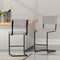Artiss 4x Bar Stools Velvet Grey Chairs Kitchen