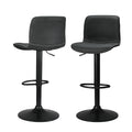 Artiss 2x Bar Stools Swivel Gas Lift Kitchen Black