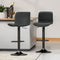 Artiss 2x Bar Stools Swivel Gas Lift Kitchen Black
