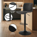 Artiss Bar Stools 4x Kitchen Swivel Gas Lift Black Chairs