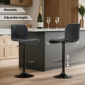 Artiss Bar Stools 4x Kitchen Swivel Gas Lift Black Chairs