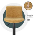 Artiss 4x Bar Stools Swivel Gas Lift Kitchen Chairs Brown