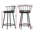 Artiss 2x Bar Stools Swivel Metal Chairs Kitchen
