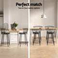 Artiss 2x Bar Stools Swivel Metal Chairs Kitchen