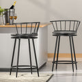 Artiss 2x Bar Stools Swivel Metal Chairs Kitchen