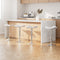 Artiss 4x Bar Stools White Leather Gas Lift Chair