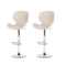 Artiss 2x Bar Stools Swivel Gas Lift Counter Beige Rattan
