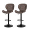 Artiss 2x Bar Stools Swivel Gas Lift Counter Chair Brown Rattan
