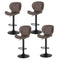 Artiss 4x Bar Stools Swivel Gas Lift Rattan Brown Kitchen Counter