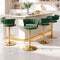 Artiss 4x Bar Stools Gas Lift Adjustable Velvet Woven Backrest Vivien Green
