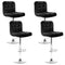 Artiss Bar Stools x4 Leather Gas Lift Black
