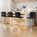 Artiss 4x Bar Stools Leather Black Gas Lift Armrest