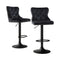 Artiss 2x Velvet Bar Stool Adjustable Height Nailhead Trim