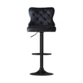 Artiss 2x Velvet Bar Stool Adjustable Height Nailhead Trim