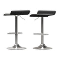 Artiss Bar Stools x2 Faux Leather Black Counter Height