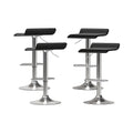 Artiss Bar Stools 4x Faux Leather Black Kitchen Chair