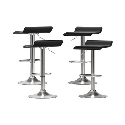 Artiss Bar Stools 4x Faux Leather Black Kitchen Chair