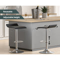 Artiss Bar Stools 4x Faux Leather Black Kitchen Chair