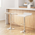 Artiss 2x Bar Stools Faux Leather White 65cm