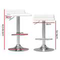 Artiss Bar Stools x4 Faux Leather White Kitchen Chair