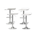 Artiss Bar Stools x4 Faux Leather White Kitchen Chair
