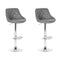 Artiss Bar Stools 2x Leather Padded Gas Lift Grey