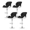 Artiss 4x Bar Stools Gas Lift Padded Leather Black White