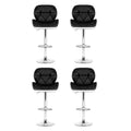 Artiss 4x Bar Stools Gas Lift Padded Leather Black White