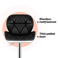 Artiss 4x Bar Stools Gas Lift Padded Leather Black White