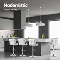Artiss 4x Bar Stools Gas Lift Padded Leather Black White