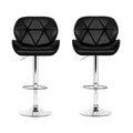 Artiss 2x Bar Stools Gas Lift Padded Leather Black