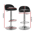 Artiss Bar Stools 4x PU Leather Gas Lift Black