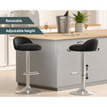 Artiss Bar Stools 4x PU Leather Gas Lift Black