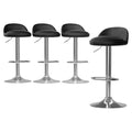 Artiss Bar Stools 4x PU Leather Gas Lift Black