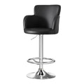 Artiss Leather Bar Stool Swivel Adjustable Gas Lift Black