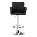 Artiss Leather Bar Stool Swivel Adjustable Gas Lift Black