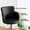 Artiss Leather Bar Stool Swivel Adjustable Gas Lift Black